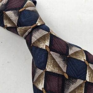 VINTAGE Robert Talbott Studio Nordstrom Geometric Multicolor Necktie Silk USA